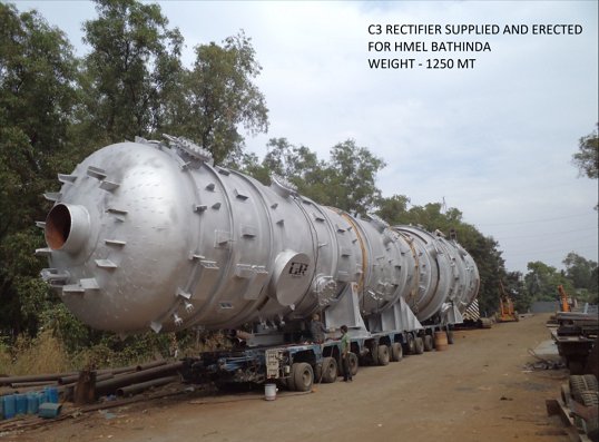 Heavy column under fabrication