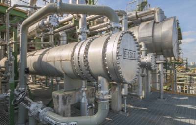 Heat exchanger under inspection at G. R. Engineering works